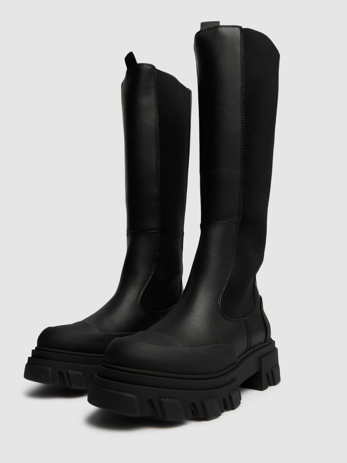 GANNI 50mm Leather Tall Boots GANNI