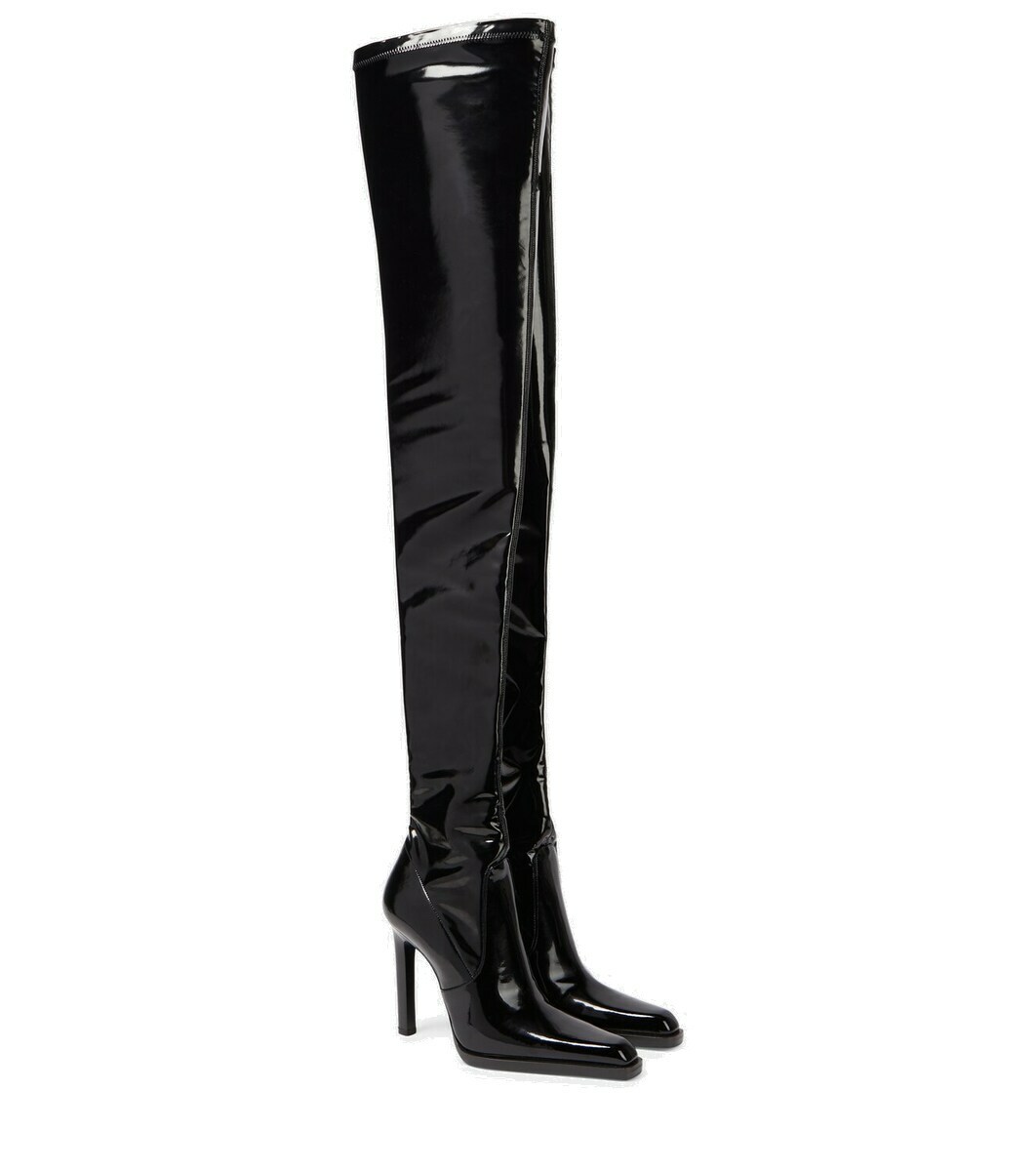 Saint Laurent Nina patent leather over-the-knee boots Saint Laurent