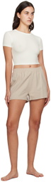SKIMS White Soft Lounge Cropped T-Shirt