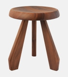 Cassina Méribel walnut stool