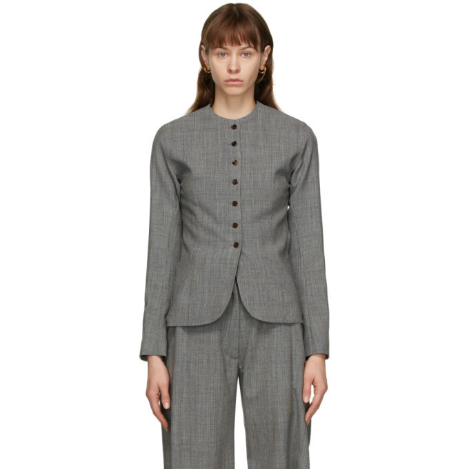 Photo: Eftychia Grey Wool Hybrid Blazer
