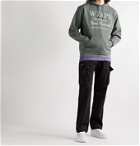 WTAPS - Logo-Print Fleece-Back Cotton-Jersey Hoodie - Green
