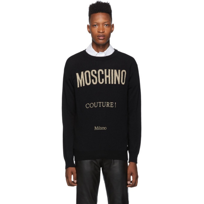 Photo: Moschino Black Couture Crewneck Sweater