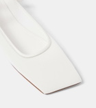 Amina Muaddi Ane embellished mesh ballet flats