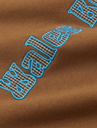 Wales Bonner - Slim-Fit Logo-Appliquéd Organic Cotton-Jersey Sweatshirt - Brown