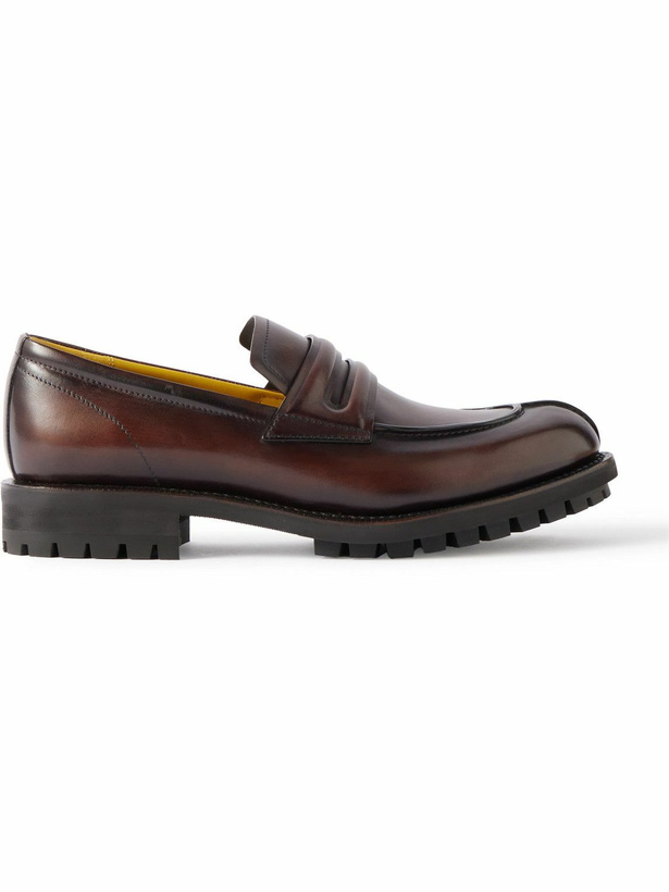 Photo: Berluti - New Oslo Venezia Leather Penny Loafers - Brown