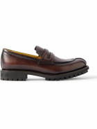 Berluti - New Oslo Venezia Leather Penny Loafers - Brown