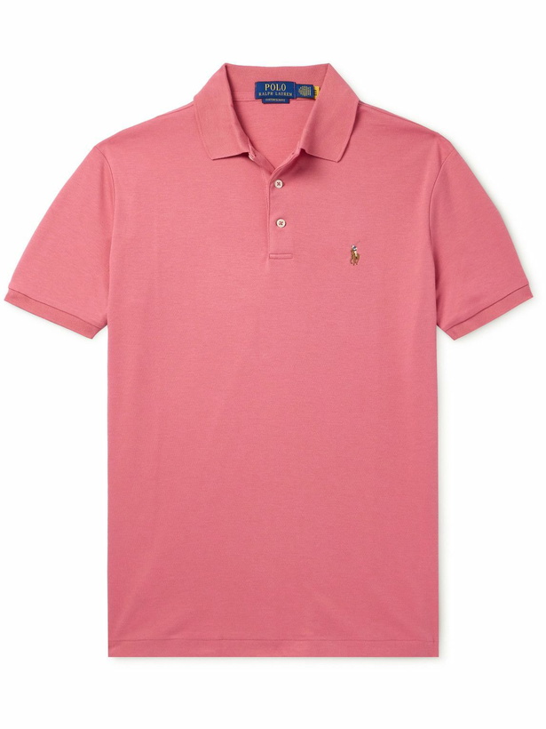 Photo: Polo Ralph Lauren - Logo-Embroidered Cotton-Jersey Polo-Shirt - Red