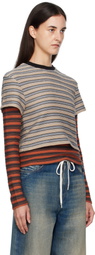 Andersson Bell Beige & Orange Stripe LS T-shirt