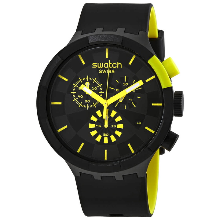 Photo: Swatch Checkpoint Yellow Chronograph Quartz Unisex Watch SB02B403