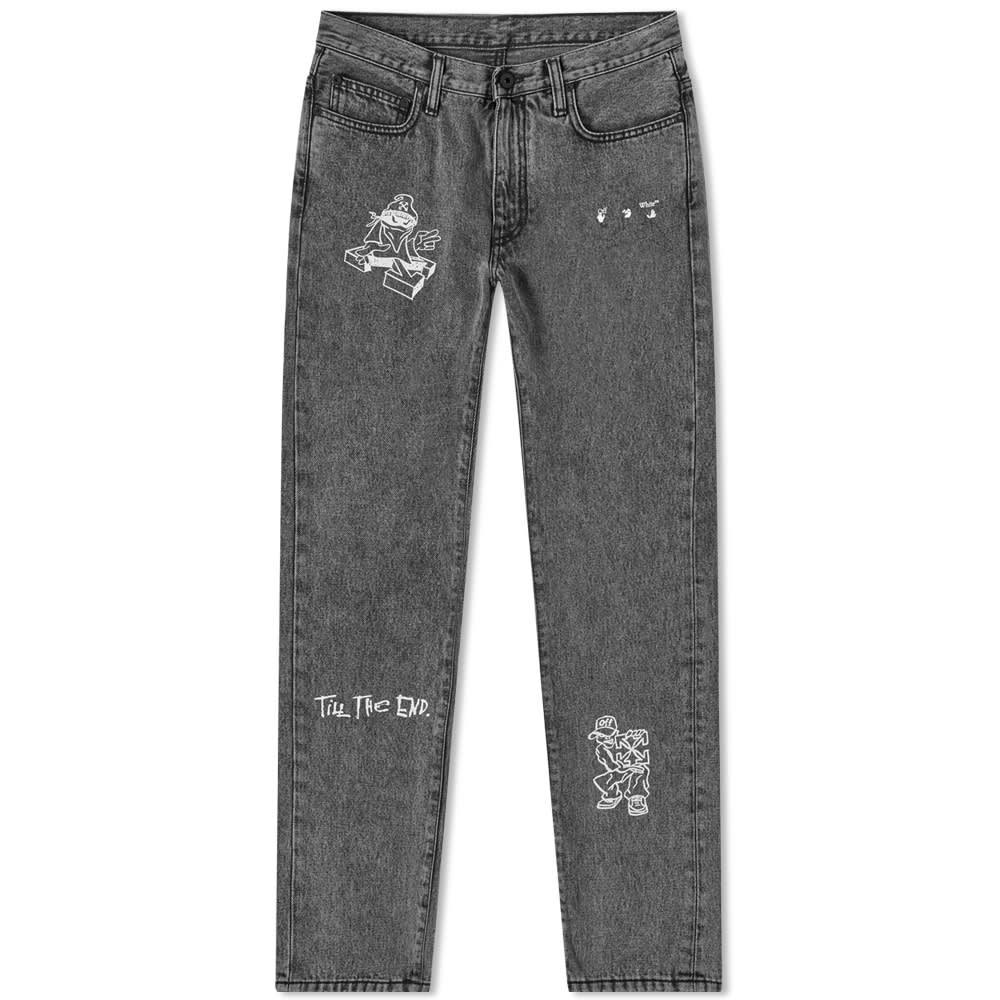 END. x Off-White Bandit Slim Jeans Off-White