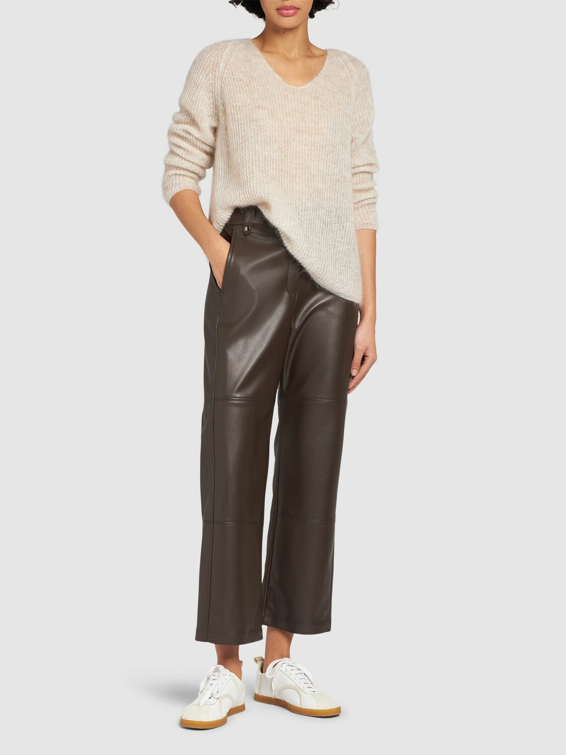 MAX MARA Struzzo Faux Leather Pants Max Mara