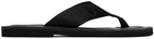 Emporio Armani Black Logo Tape Flip Flops