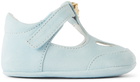 Versace Baby Blue Goatskin Pre-Walkers