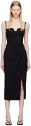 Reformation Black Alfred Midi Dress