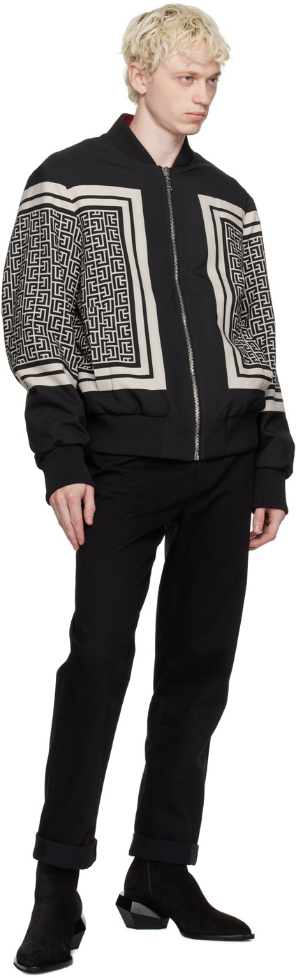 Balmain Black Rhinestone Jeans Balmain