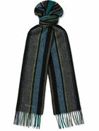 Paul Smith - Fringed Striped Wool Scarf