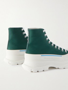 Alexander McQueen - Rubber-Trimmed Canvas High-Top Sneakers - Green