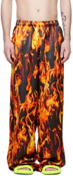 VETEMENTS Black Fire Pyjama Pants