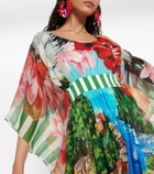 Dolce&Gabbana Portofino printed silk chiffon gown