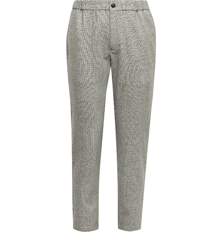 Photo: CLUB MONACO - Lex Tapered Wool-Blend Donegal Tweed Trousers - Gray