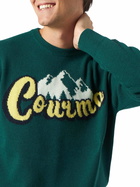 MC2 Saint Barth Man Crewneck Sweater With Courma Mountains Jacquard