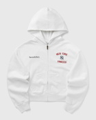 Sporty & Rich Homerun Cropped Zip Hoodie White Womens Hoodies/Zipper