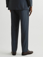 Richard James - Tapered Sharkskin Wool Suit Trousers - Black