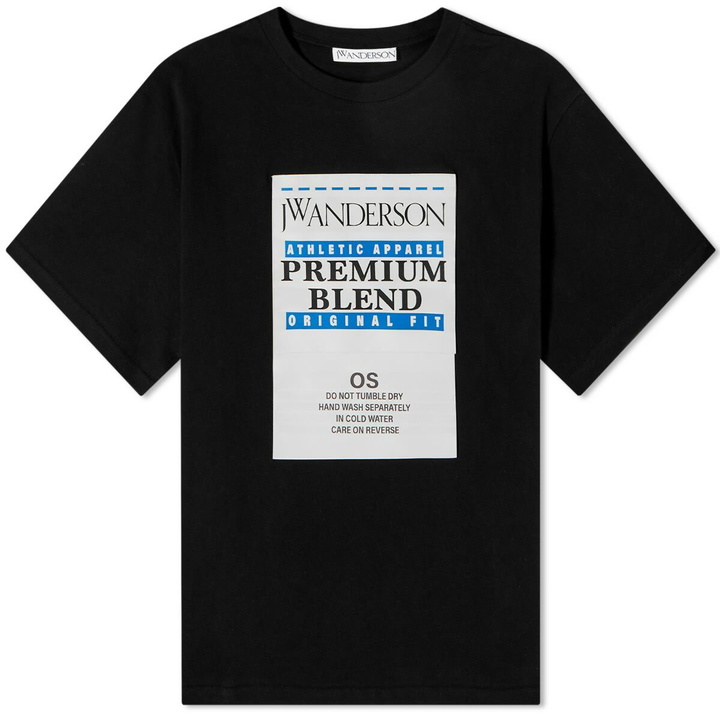 Photo: JW Anderson Women's Classic Fit Care Label T-Shirt in Black