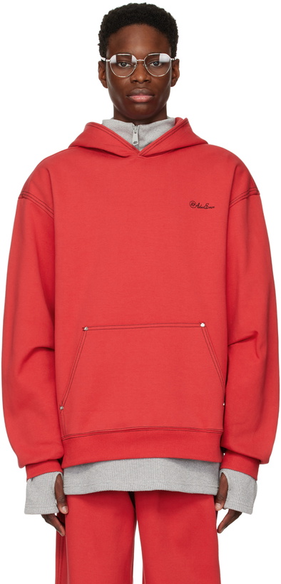 Photo: ADER error Red Fluic Hoodie