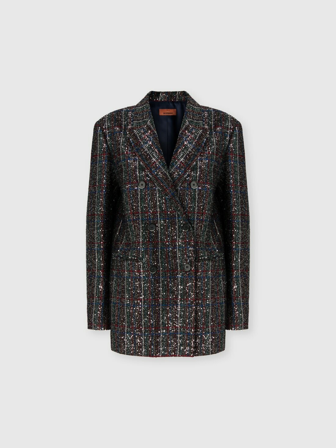 Missoni - Double-breasted blazer with check pattern, Women, Multicoloured