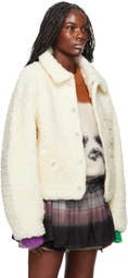 ERL Off-White Fleeced Wool Jacket
