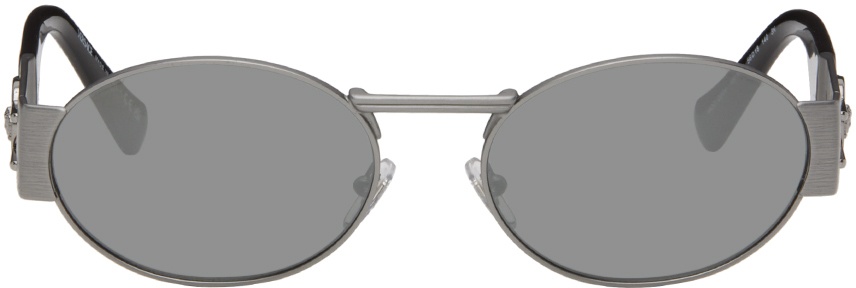 Photo: Versace Silver Oval Sunglasses