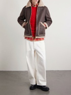 Baracuta - Shearling Aviator Jacket - Brown