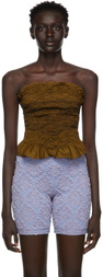 Gauntlett Cheng SSENSE Exclusive Khaki Elastic Tank Top