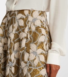 Markarian Marjorie floral brocade midi skirt
