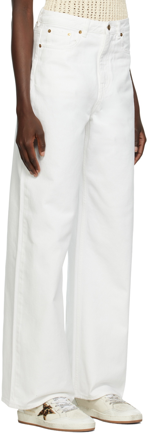 Golden Goose White Wide-Leg Jeans