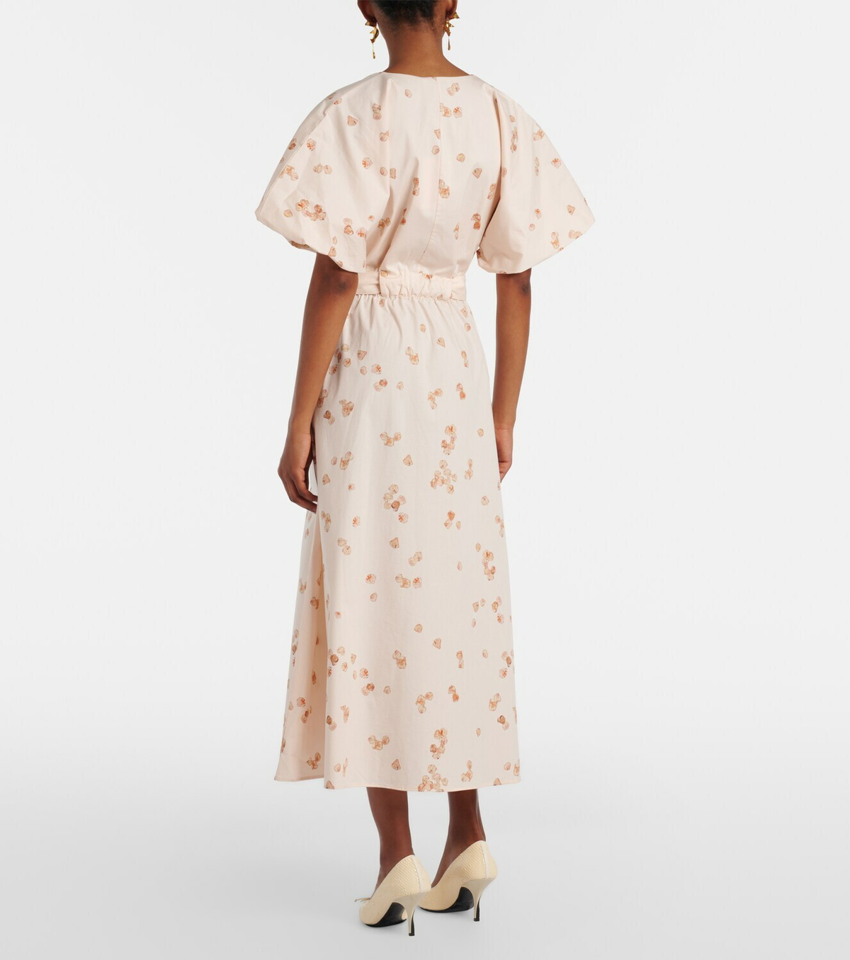 Altuzarra Paulina floral belted cotton-blend midi dress