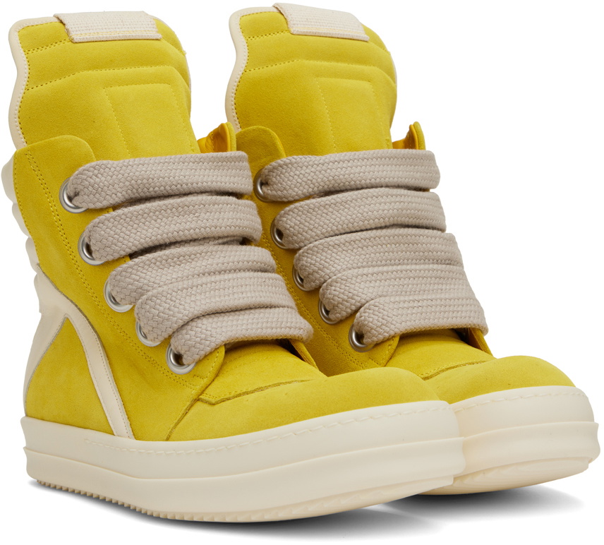 靴 Rick Owens geobasket yellow Rick Owens Yellow Geobasket Sneakers Rick Owens