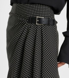 Tom Ford Polka-dot silk midi skirt