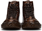 Giuseppe Zanotti Brown Shredder High Sneakers