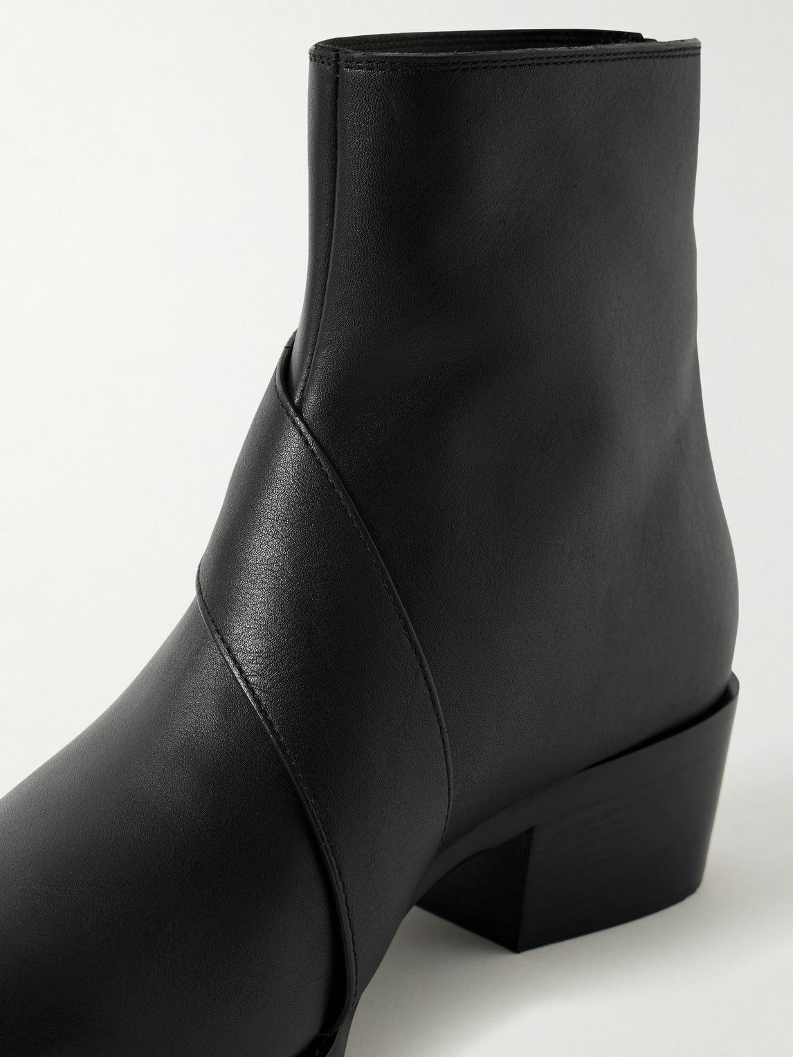 McQueen - Buckled Leather Boots - Black