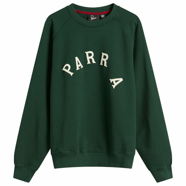 Photo: By Parra Men's Drunk Parent Crew Sweatshirt in Green