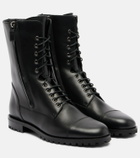 Manolo Blahnik Lugata leather combat boots