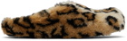 Marni Beige Faux-Fur Fussbett Sabot Slippers