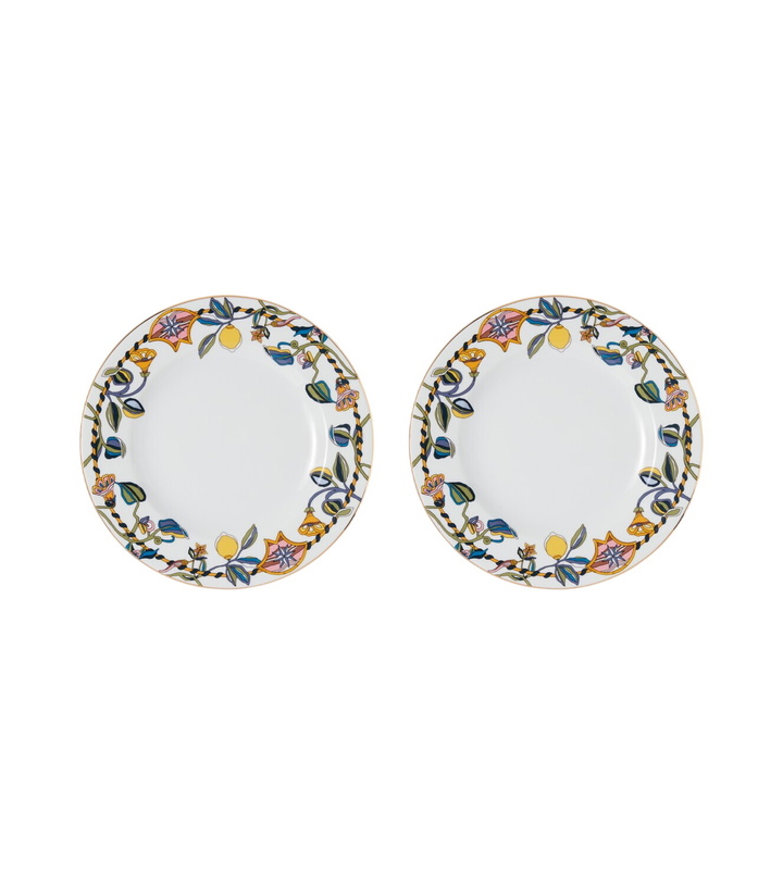 Photo: La DoubleJ Borboni White set of 2 porcelain dinner plates