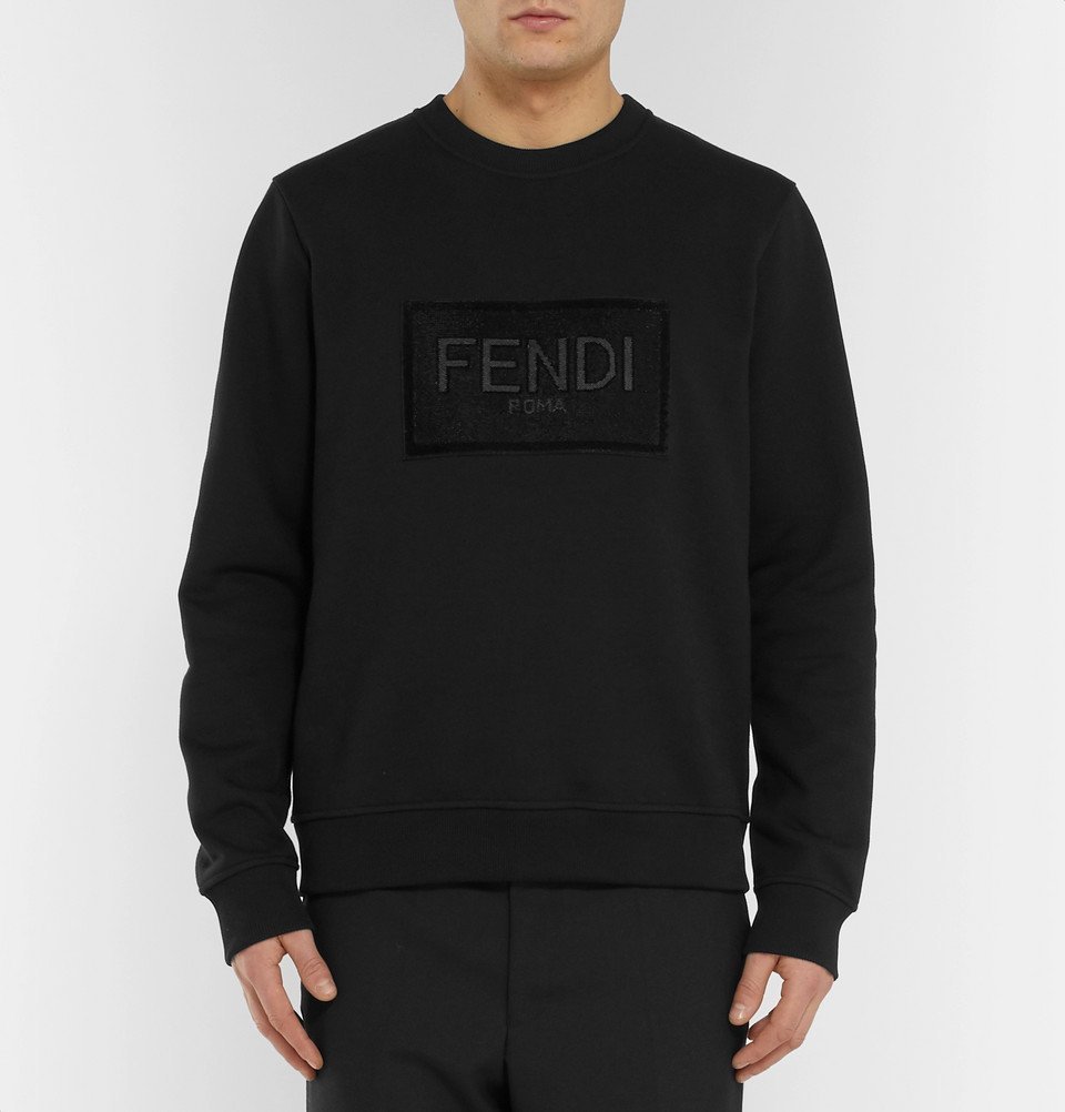 Fendi black jersey online sweatshirt