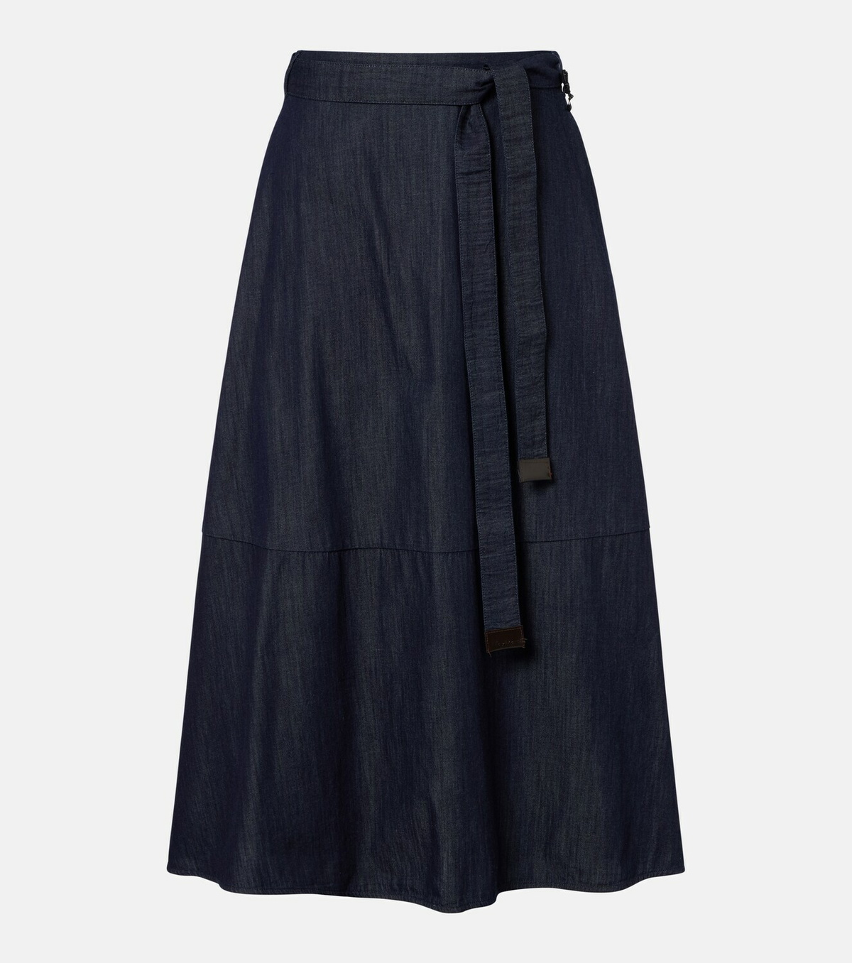 'S Max Mara Belted denim midi skirt