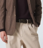 Kiton Woven suede belt