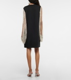 Costarellos Valencia crystal-embellished crêpe minidress